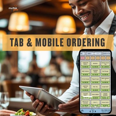 waiter tab ordering in pos software for restaurant